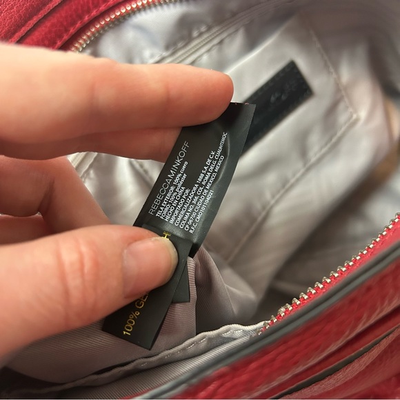 Rebecca Minkoff Regan Satchel Leather Tote In Scarlet Color - Picture 15 of 15